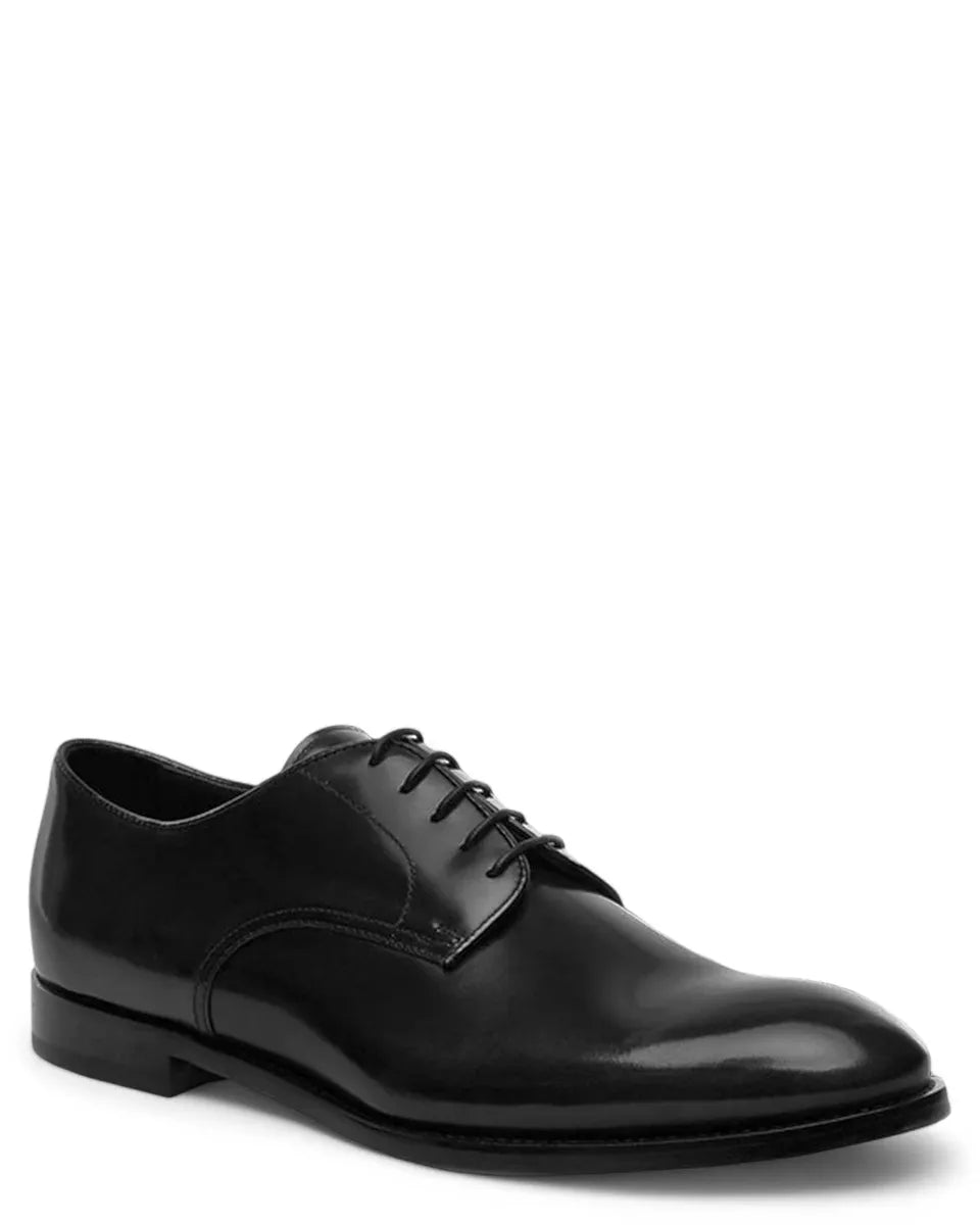 Stringate Doucal’s in Pelle Nera Spazzolata-Doucal'S-Stringate-Vittorio Citro Boutique