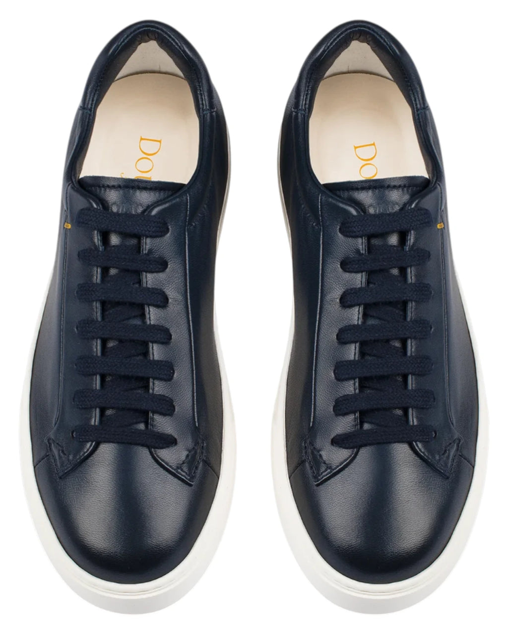 Men's Leather Sneakers with Memory Foam - Made in Italy