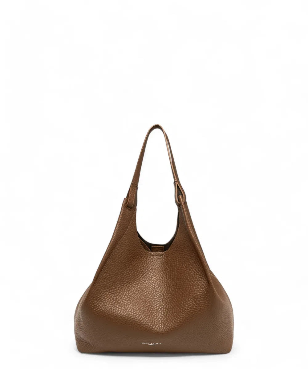 Borsa Dua grande in Pelle Double Grana Maxi-Borse a spalla-Gianni Chiarini-Vittorio Citro Boutique