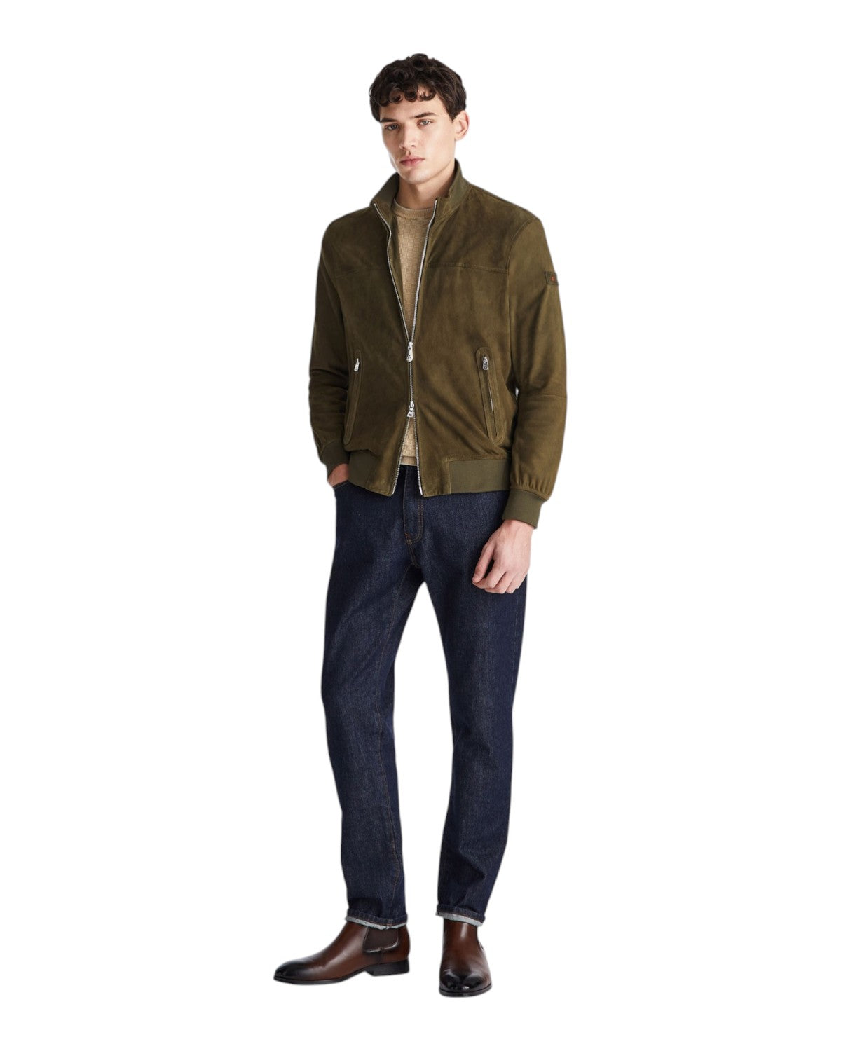 Men's Peuterey Sand Suede Jacket PE 08