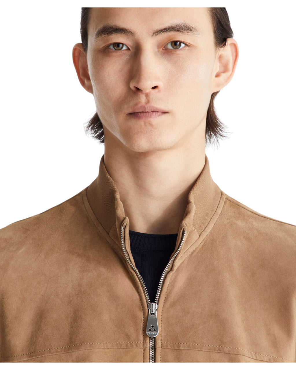 Men's Suede Leather Jacket SANDS SUEDE PE 08 with Zip