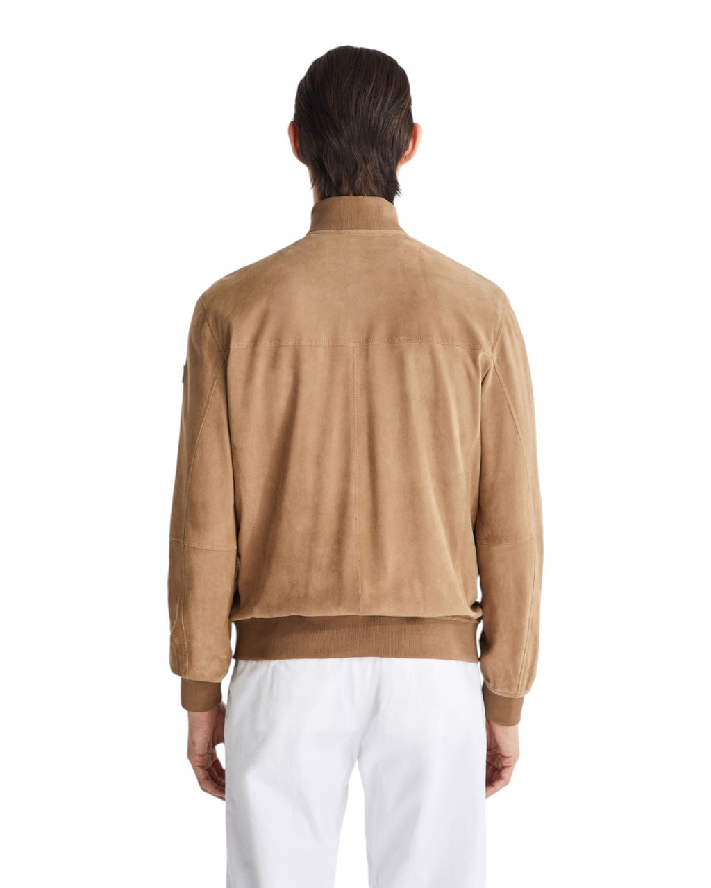 Men's Suede Leather Jacket SANDS SUEDE PE 08 with Zip