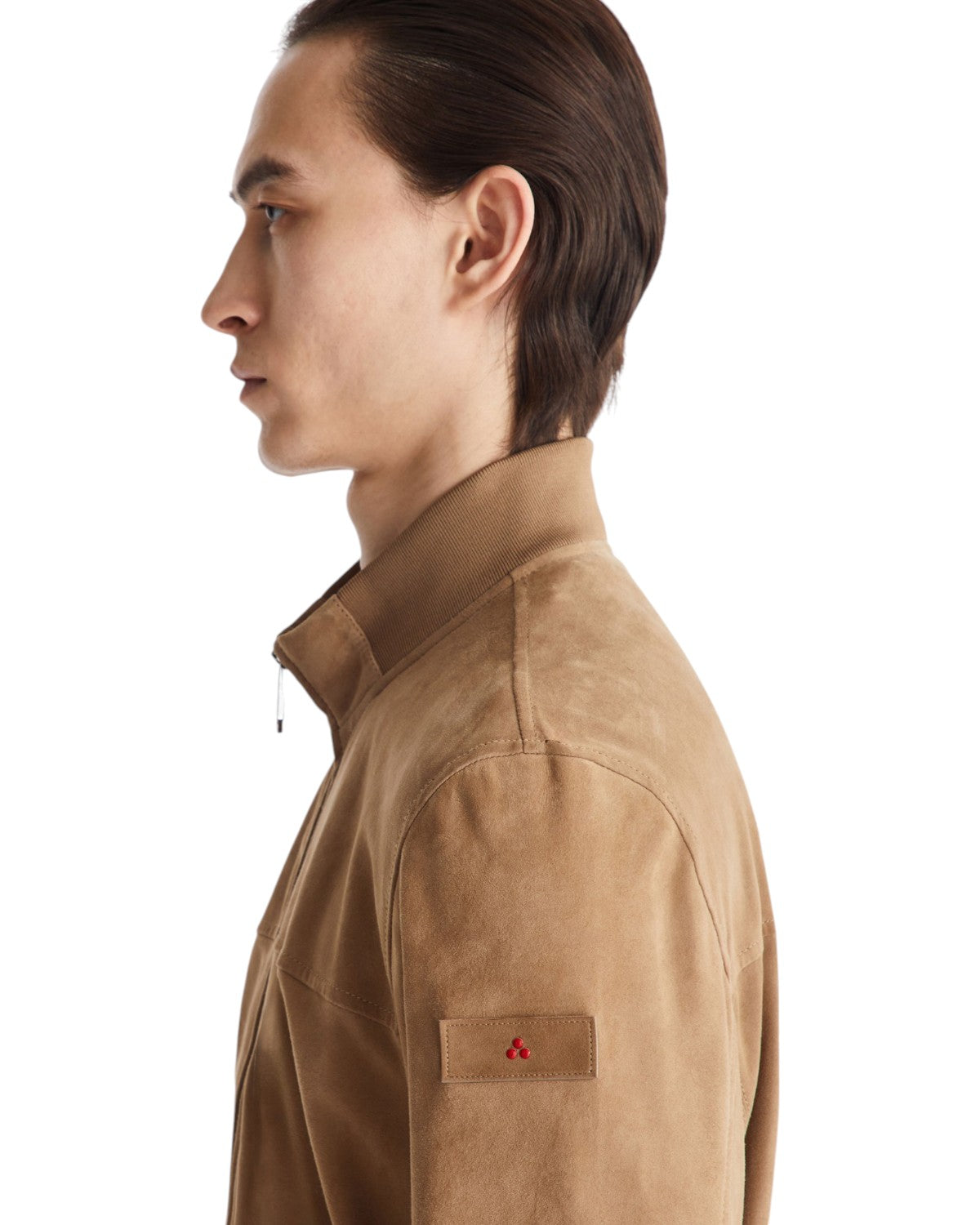 Men's Suede Leather Jacket SANDS SUEDE PE 08 with Zip