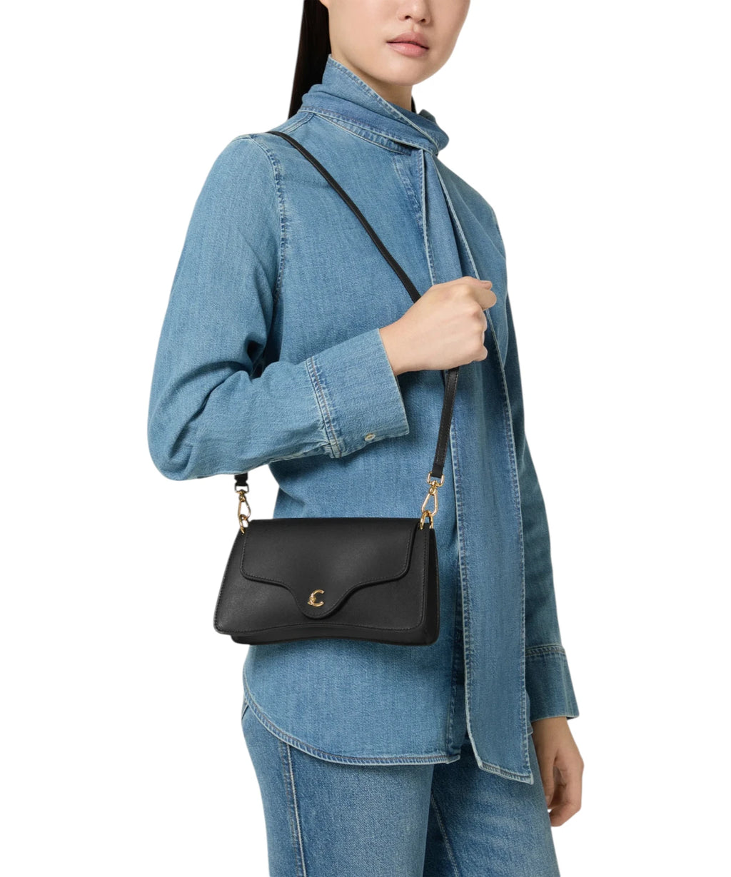 Coccinelle C-Me Mini Smooth Leather Bag with Shoulder Strap
