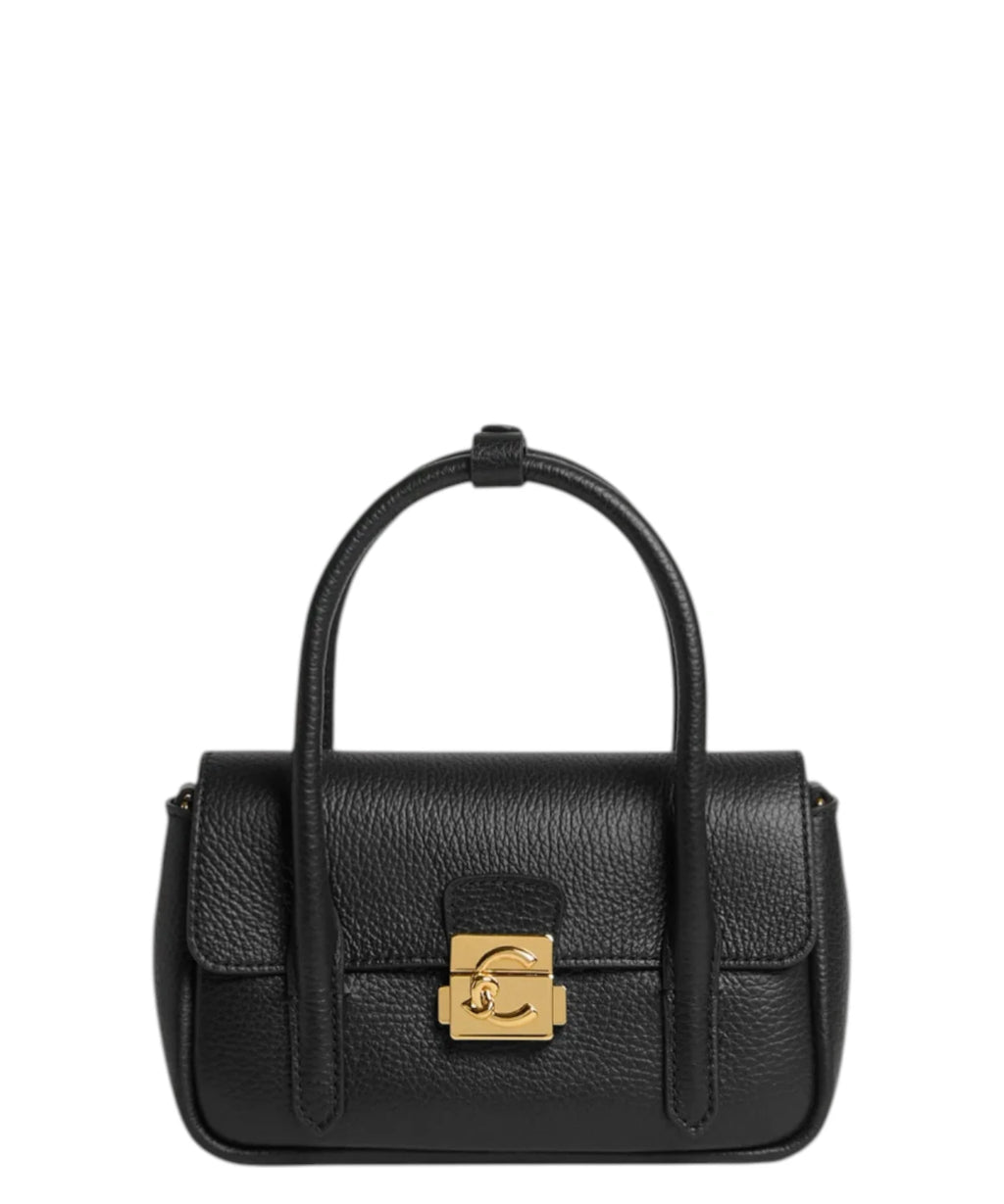 Coccinelle C-Me Lock Mini Leather Shoulder Bag