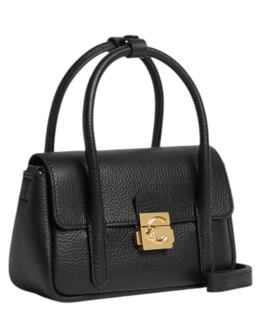 Coccinelle C-Me Lock Mini Leather Shoulder Bag