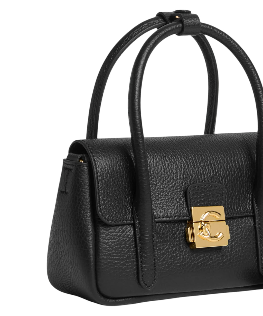 Coccinelle C-Me Lock Mini Leather Shoulder Bag