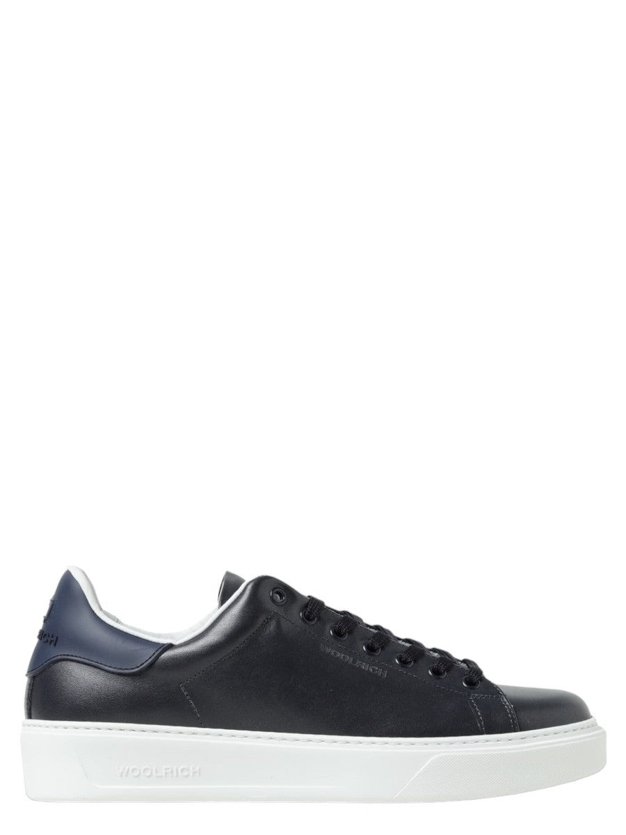 Sneakers Classic Court in pelle con toppa a contrasto-Sneakers-Woolrich-Vittorio Citro Boutique
