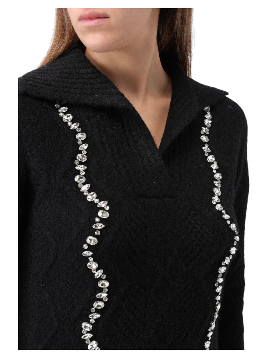 Maglia con ricami gioiello-Liu-Jo-Maglieria-Vittorio Citro Boutique