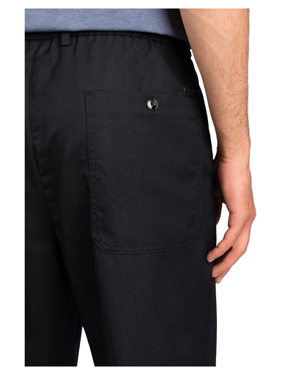 Pantaloni in lana naturale e lino-Pantaloni-Emporio Armani-Vittorio Citro Boutique