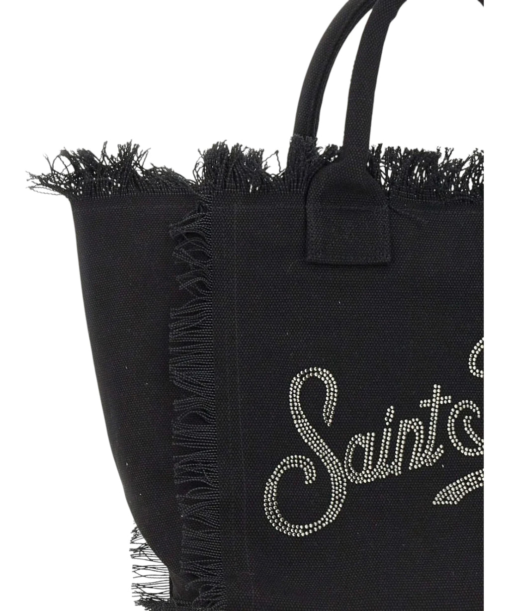 MC2 Saint Barth Borsa Vanity v plátně s logem a kamínky Strass