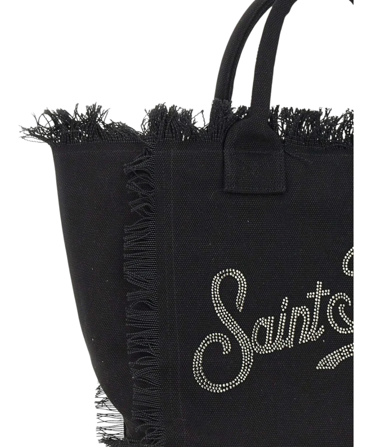 MC2 Saint Barth Vanity Bag in Canvas with Logo and Rhinestones