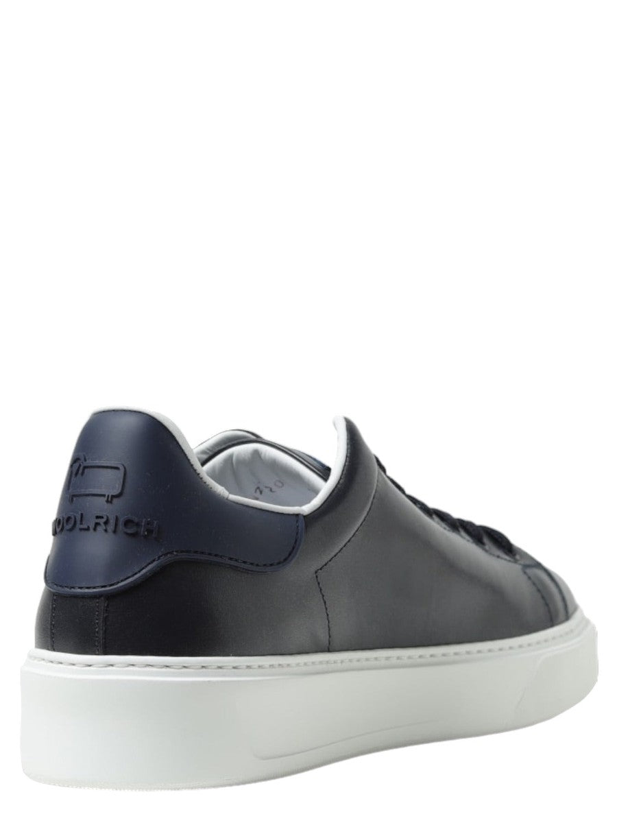 Sneakers Classic Court in pelle con toppa a contrasto-Sneakers-Woolrich-Vittorio Citro Boutique