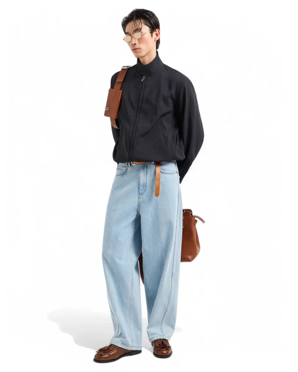 Blouson in Nylon Seersucker Leggero con Zip-Emporio Armani-Giacche-Vittorio Citro Boutique