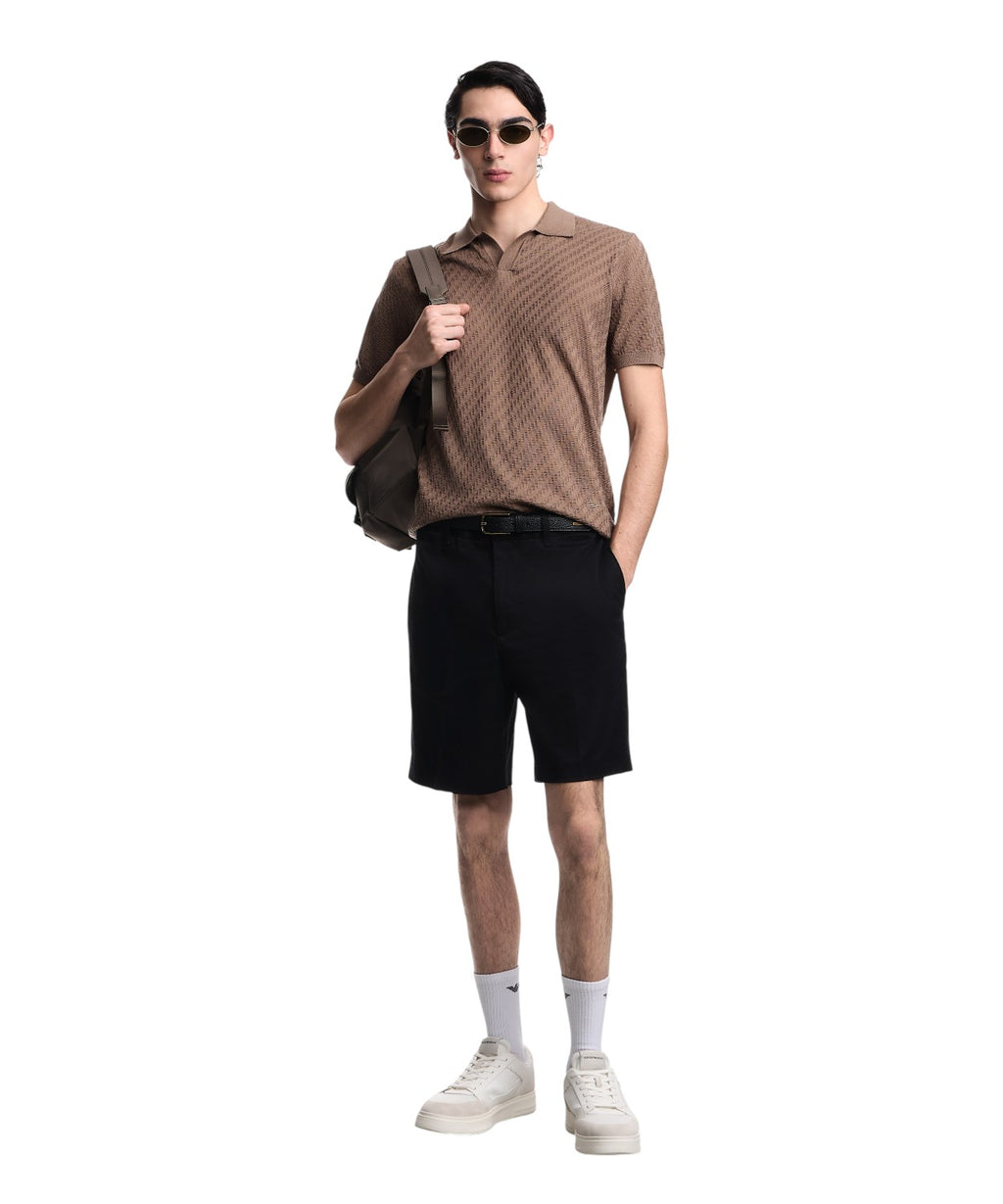 Emporio Armani Men's Lyocell Blend Polo Shirt