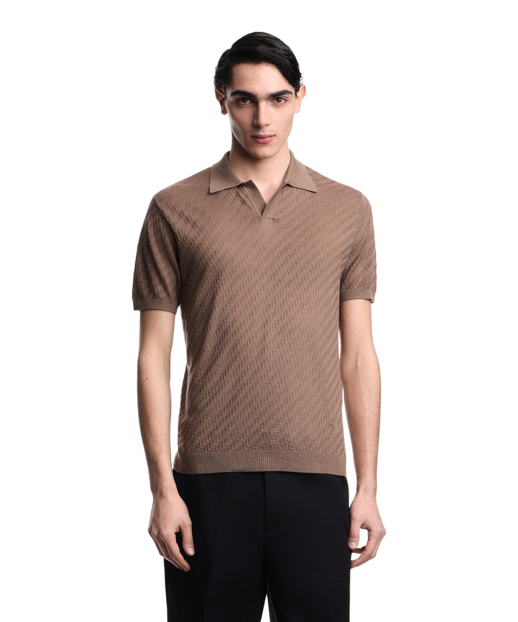 Emporio Armani Men's Lyocell Blend Polo Shirt
