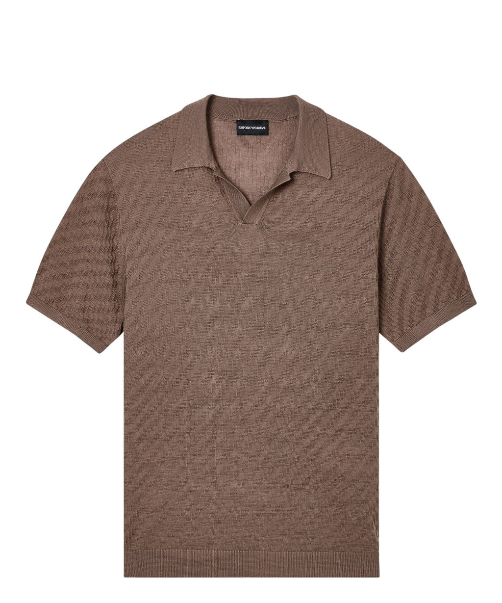 Emporio Armani Men's Lyocell Blend Polo Shirt