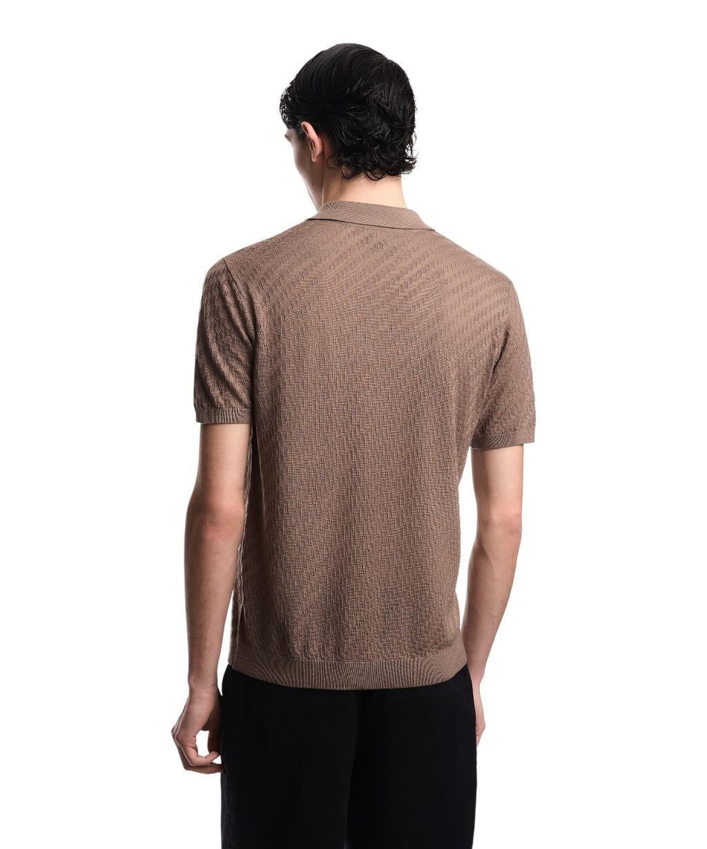 Emporio Armani Men's Lyocell Blend Polo Shirt