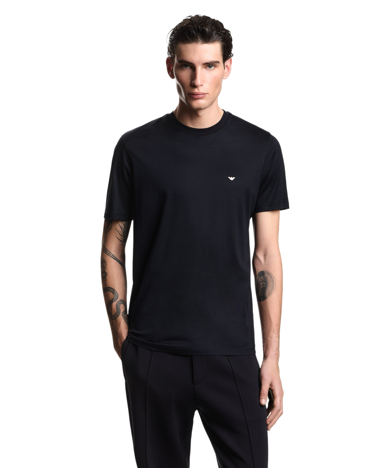 Emporio Armani T-shirt Uomo in Jersey Lyocell