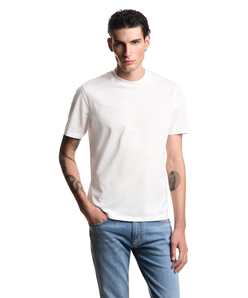 Heren T-shirt Emporio Armani met ingelegd logo