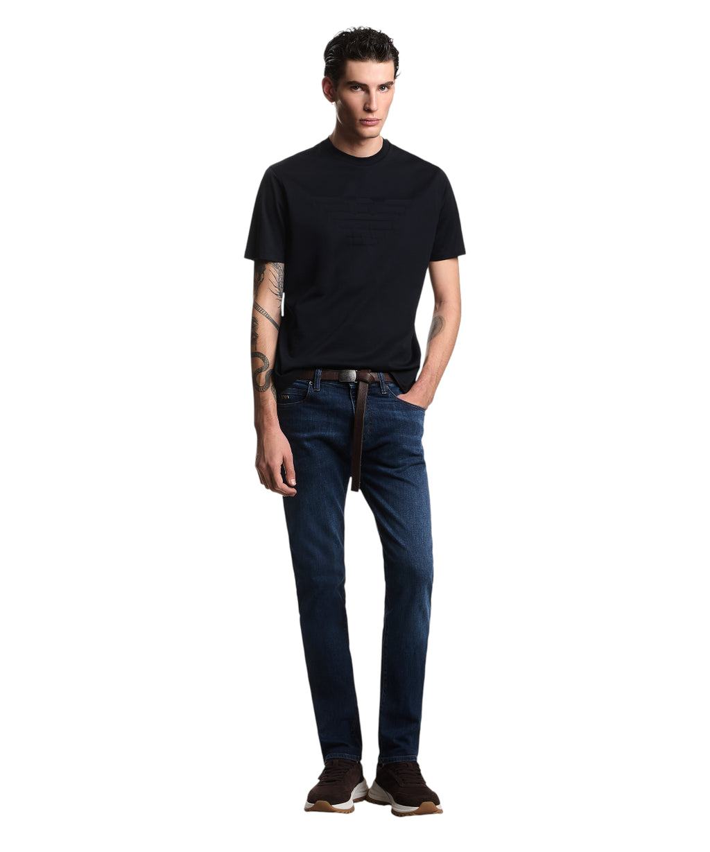 Emporio Armani Men's T-shirt with Inlaid Logo