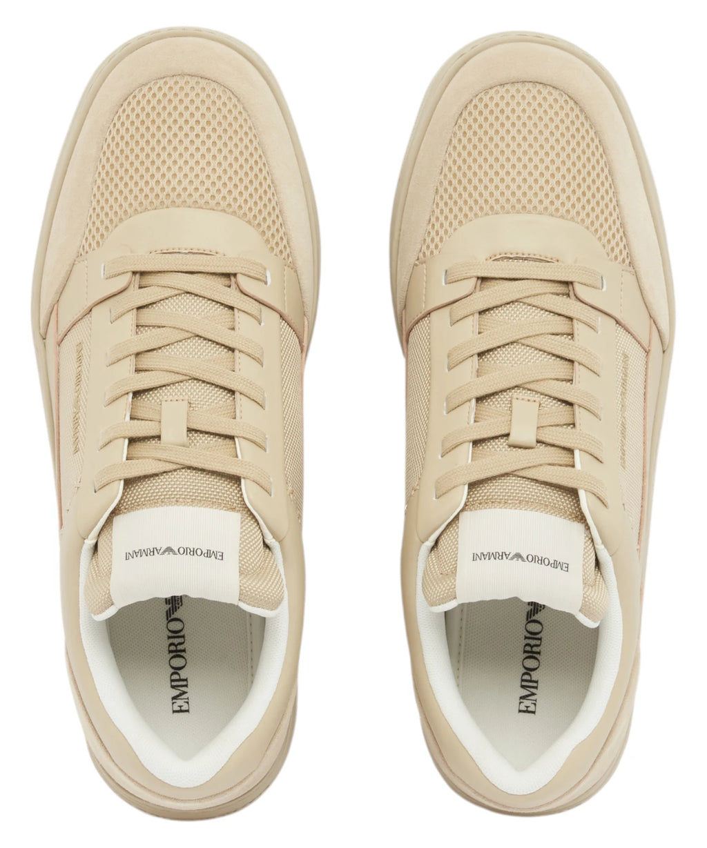 Emporio Armani Sneakers Cordura® suède mesh met comfort