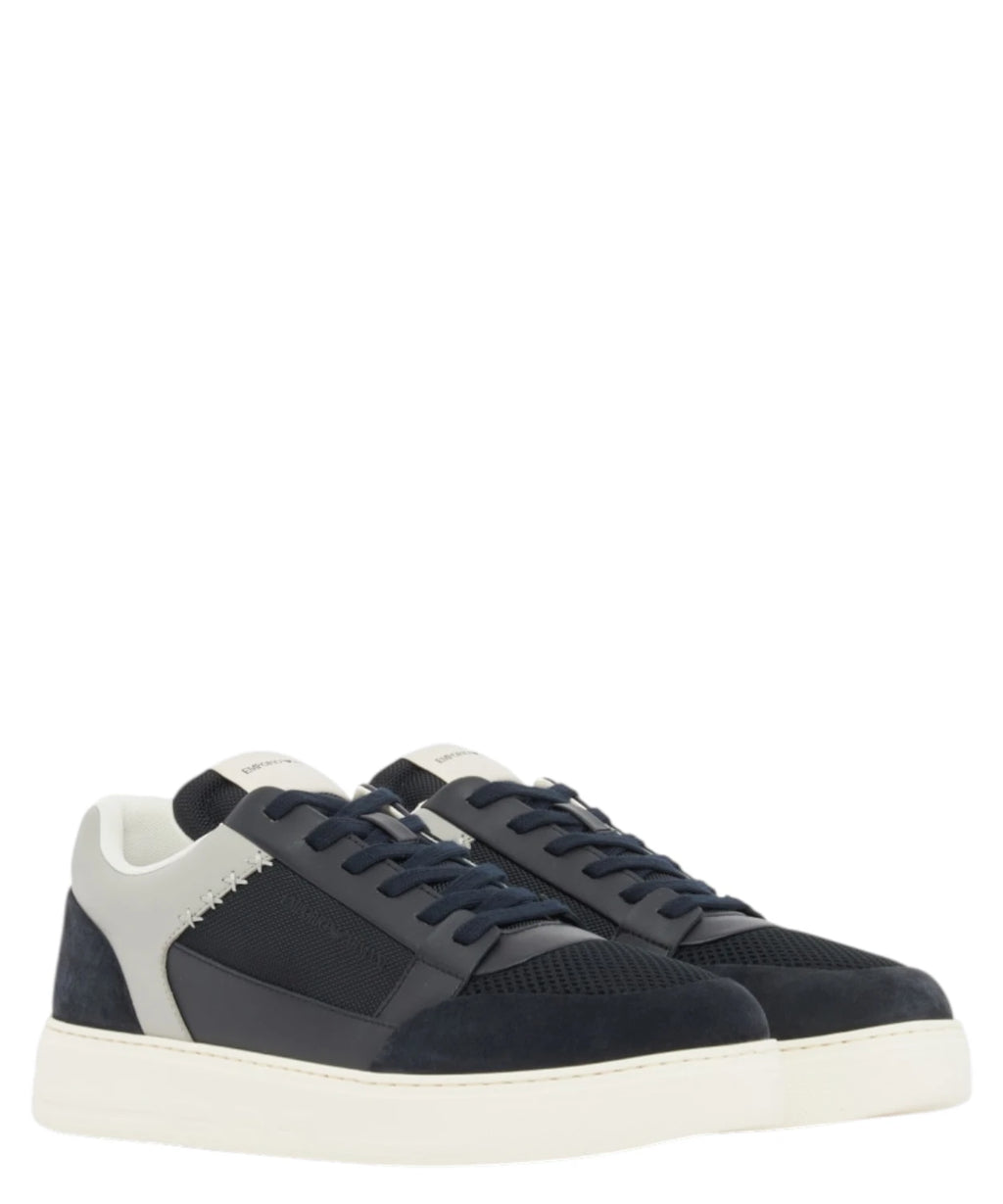 Emporio Armani Cordura® Sneakers in Suede and Mesh