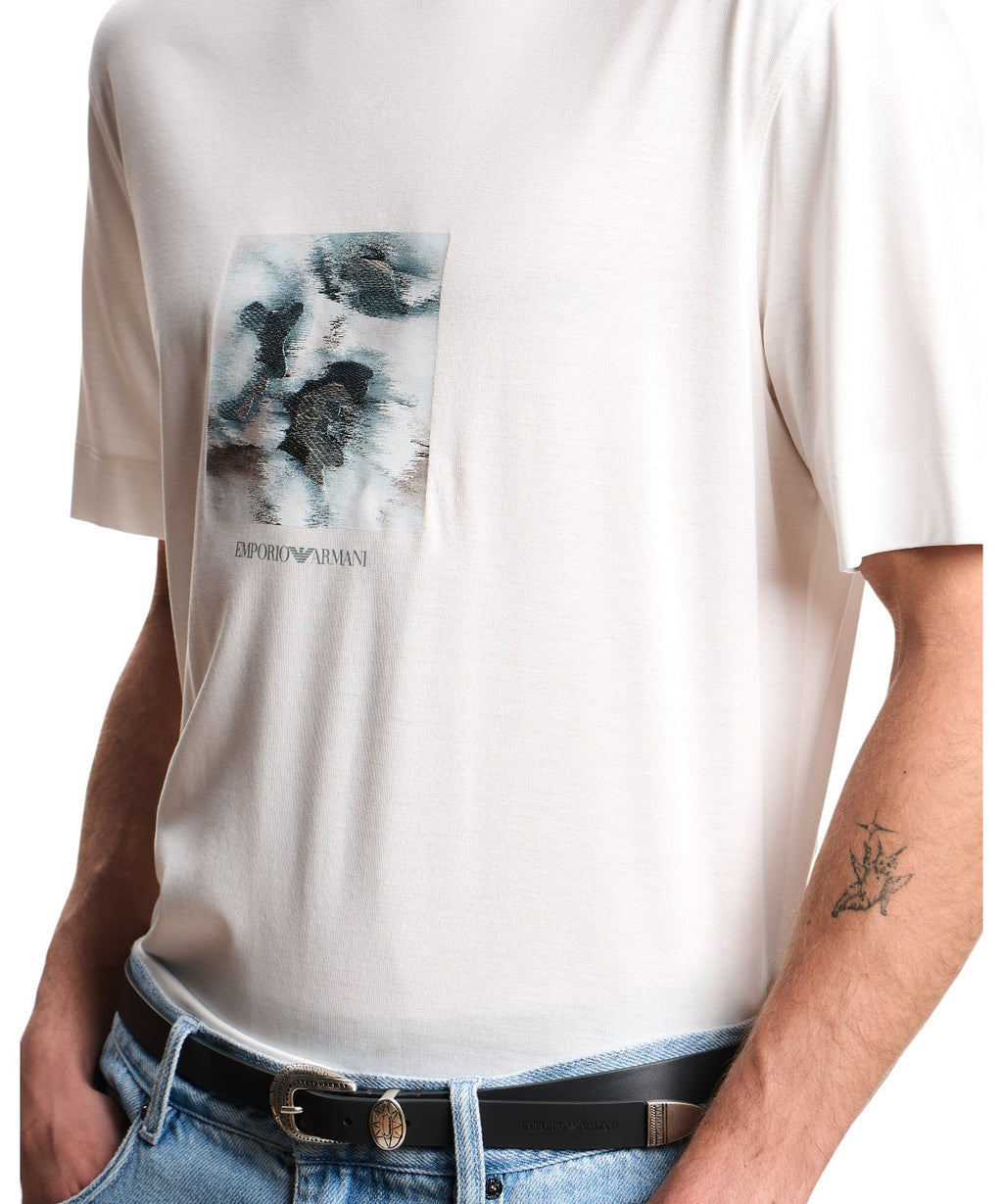 Men's Lyocell Jersey T-shirt Emporio Armani