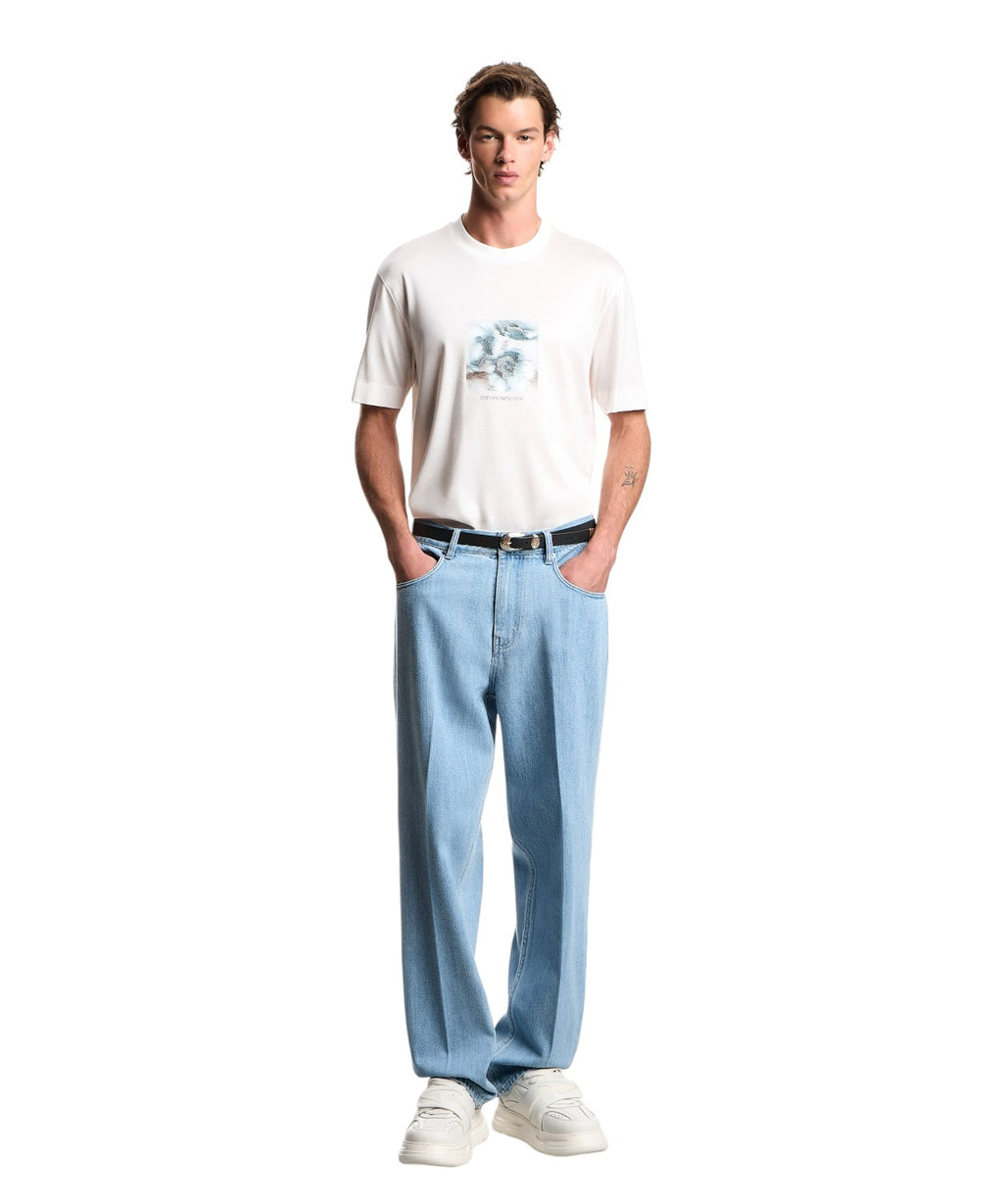 Men's Lyocell Jersey T-shirt Emporio Armani