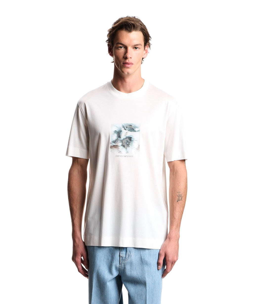 Men's Lyocell Jersey T-shirt Emporio Armani