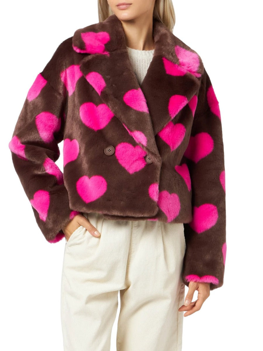 Pelliccia corta con stampa cuori-Mc2 Saint Barth-Pellicce e shearling-Vittorio Citro Boutique