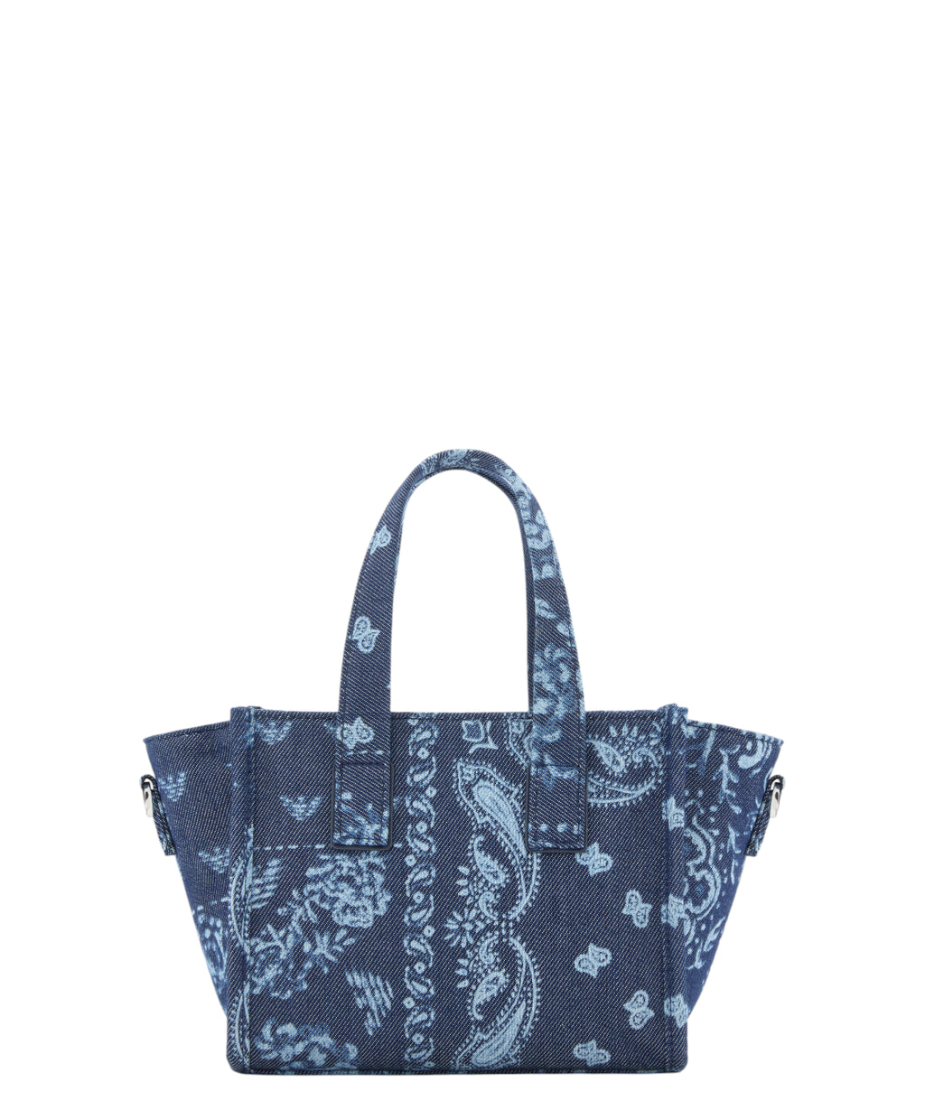 Mini taske i canvas med bandana-print Emporio Armani