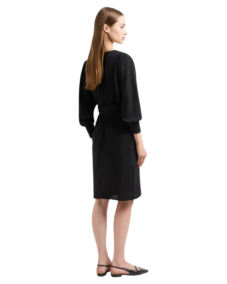 Abito in Crepe Fluido con Cintura-Emporio Armani-Abiti-Vittorio Citro Boutique