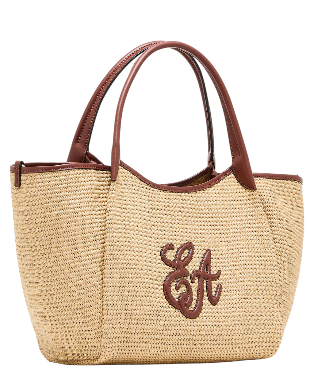 Emporio Armani Medium Straw Shopper Bag