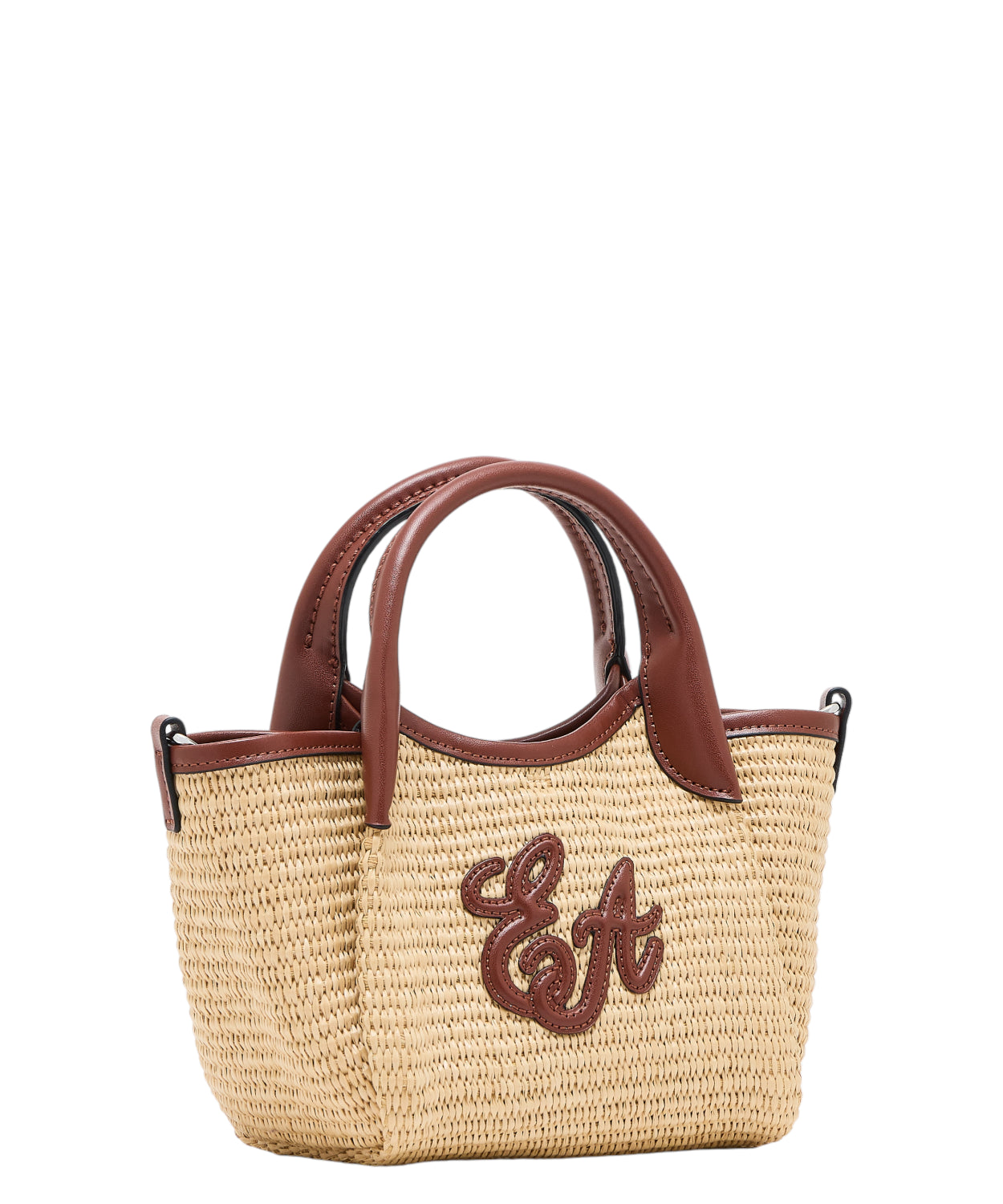 Borsa Mini Emporio Armani in Paglia Intrecciata