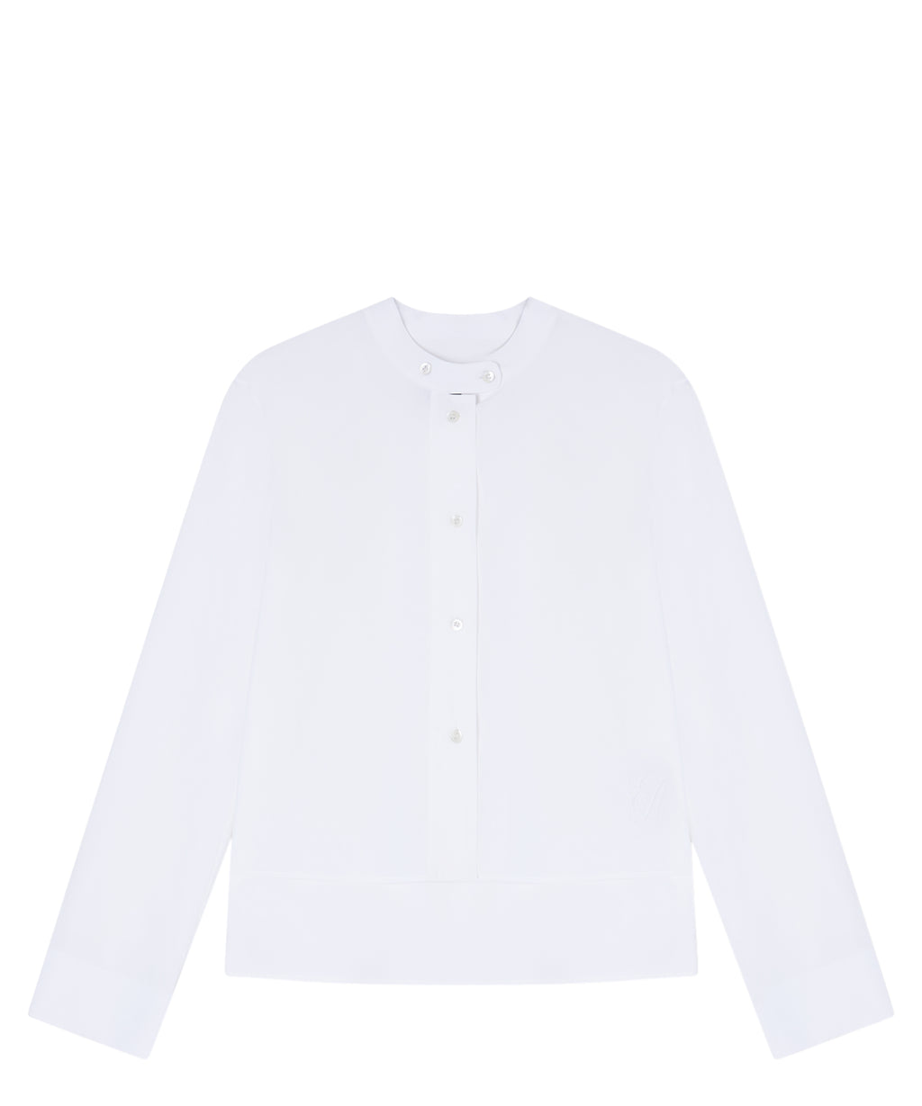 Camisa de popelina de algodón Emporio Armani