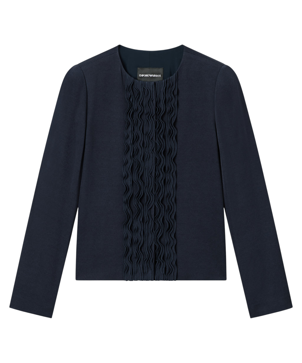Emporio Armani Washed Twill Fitted Jacket