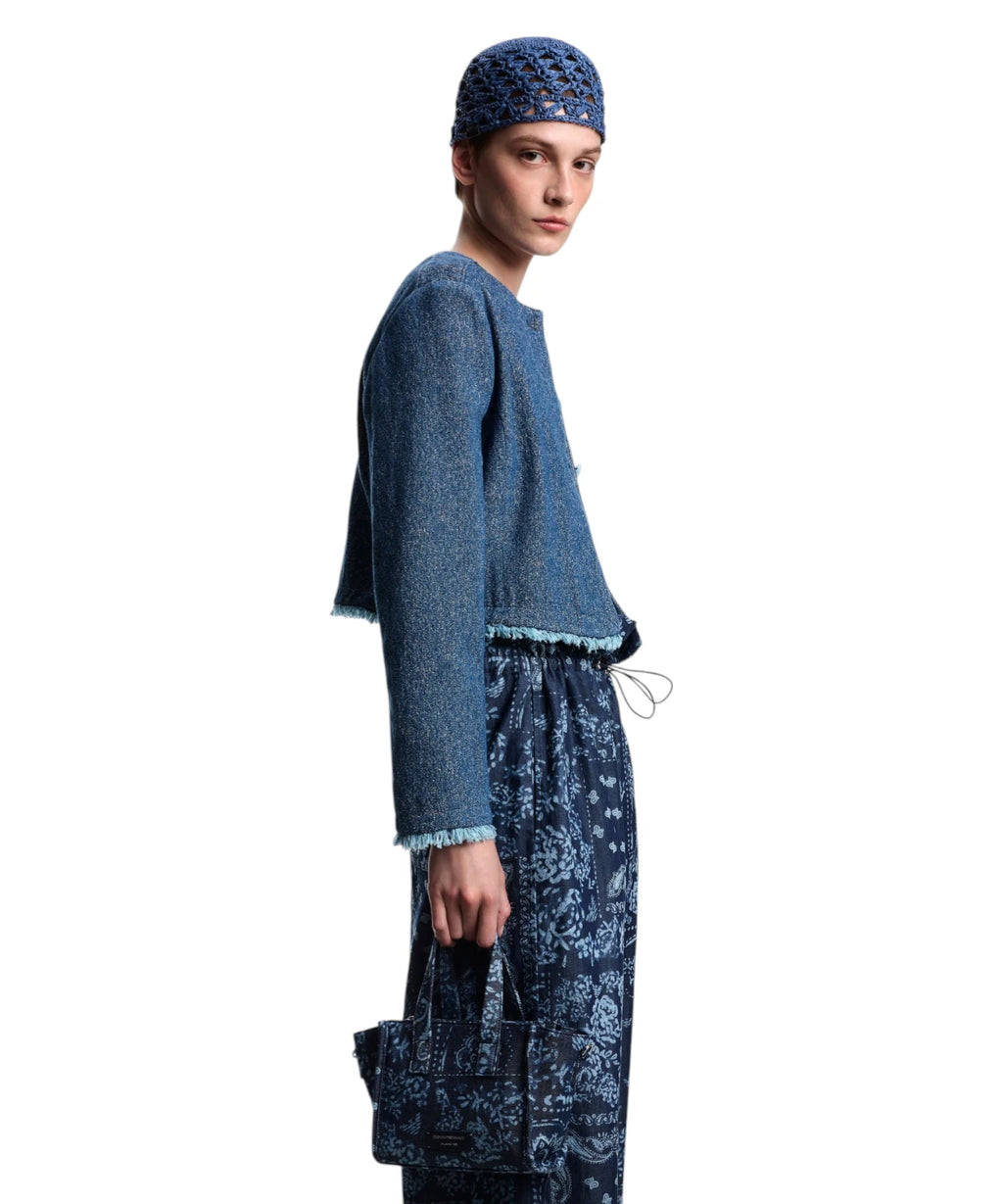 Women's Chambray Bandana Print Pants