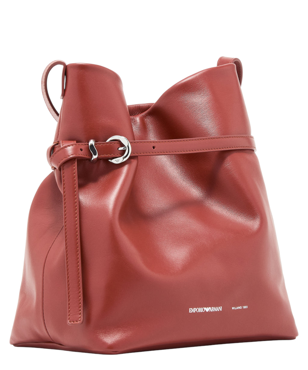 Emporio Armani schoudertas van glad leer