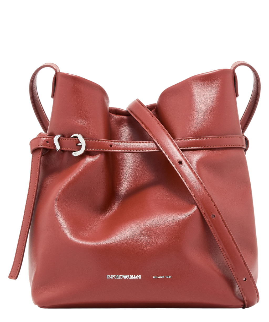 Emporio Armani schoudertas van glad leer