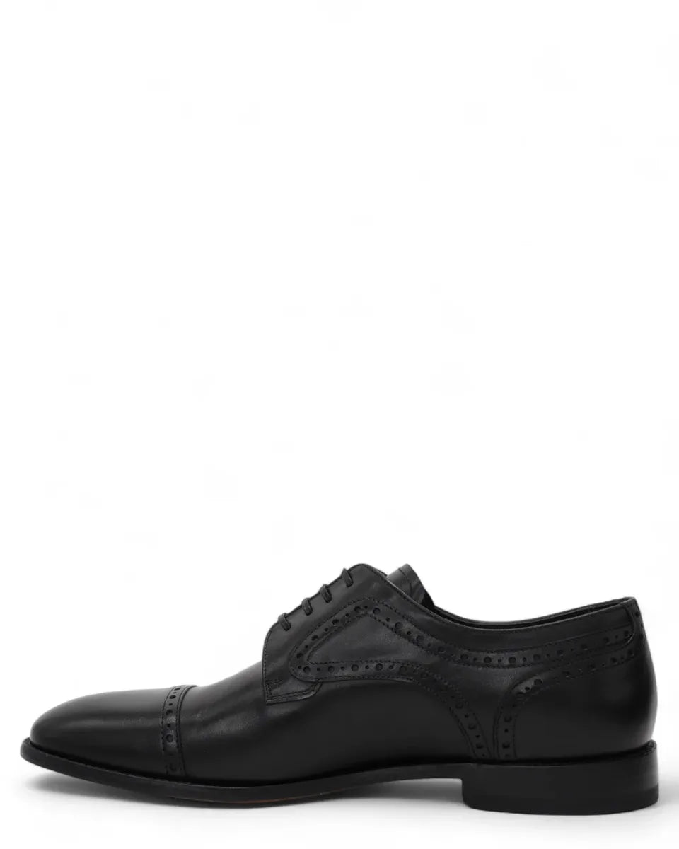 Scarpe Derby in Vitello Nero-Graziano Salvatelli-Stringate-Vittorio Citro Boutique