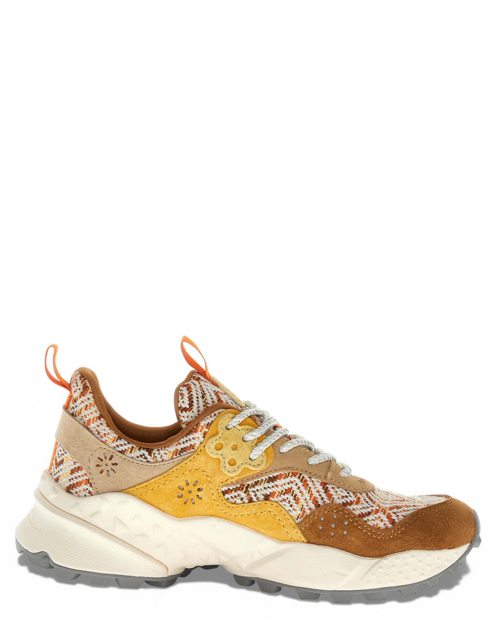 Suede and Knit Fabric Sneakers