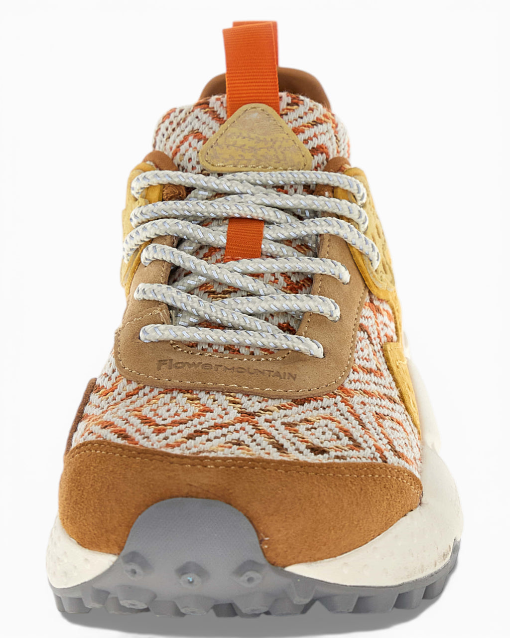 Suede and Knit Fabric Sneakers