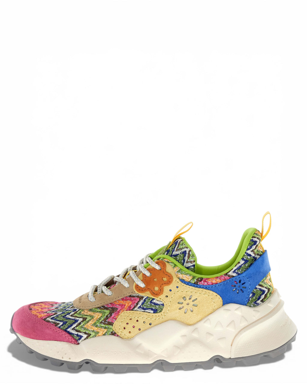 Kotetsu suede and knitted jacquard sneakers