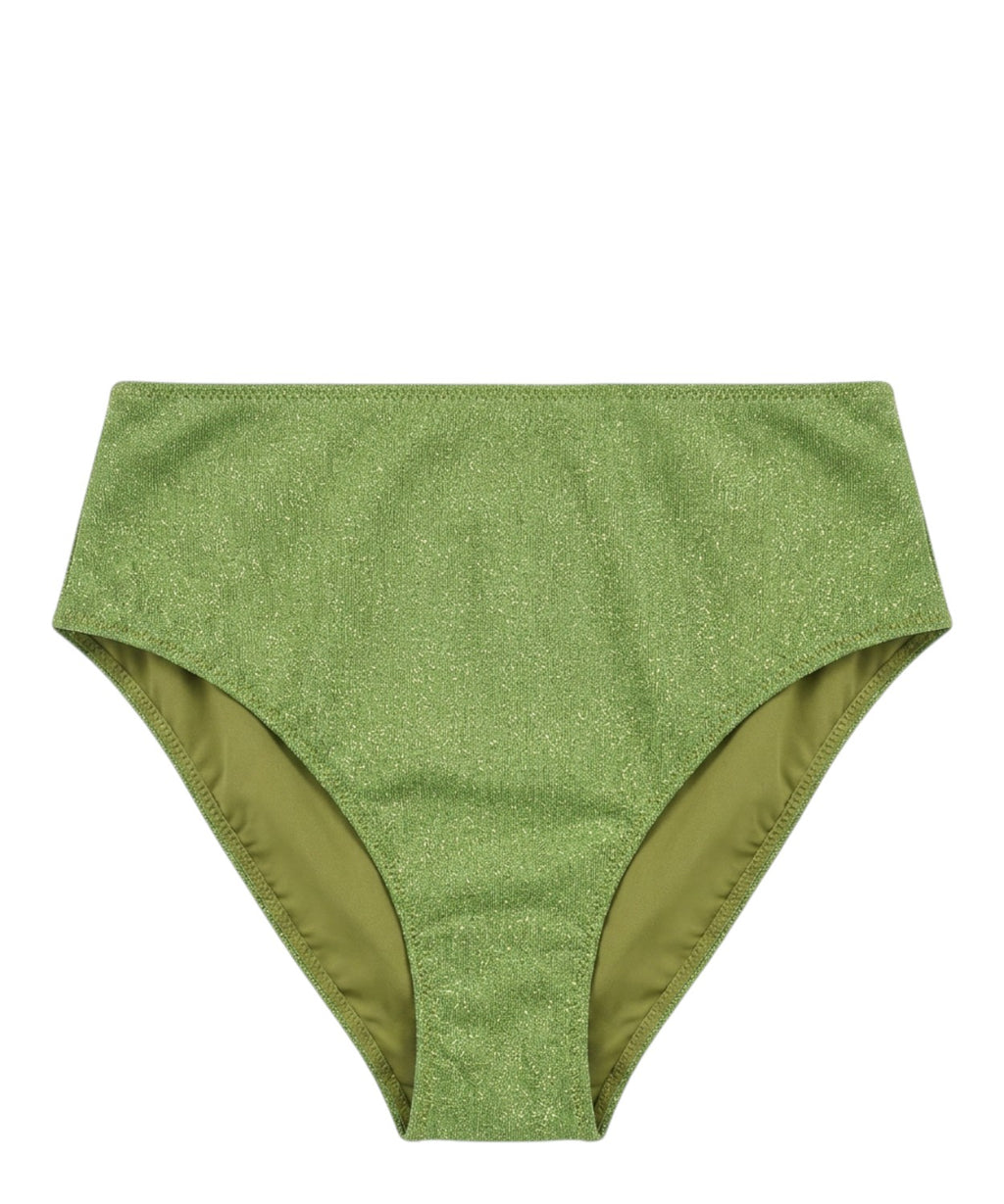 Bikini Lurex Dames met Knooptop en Hoge Taille