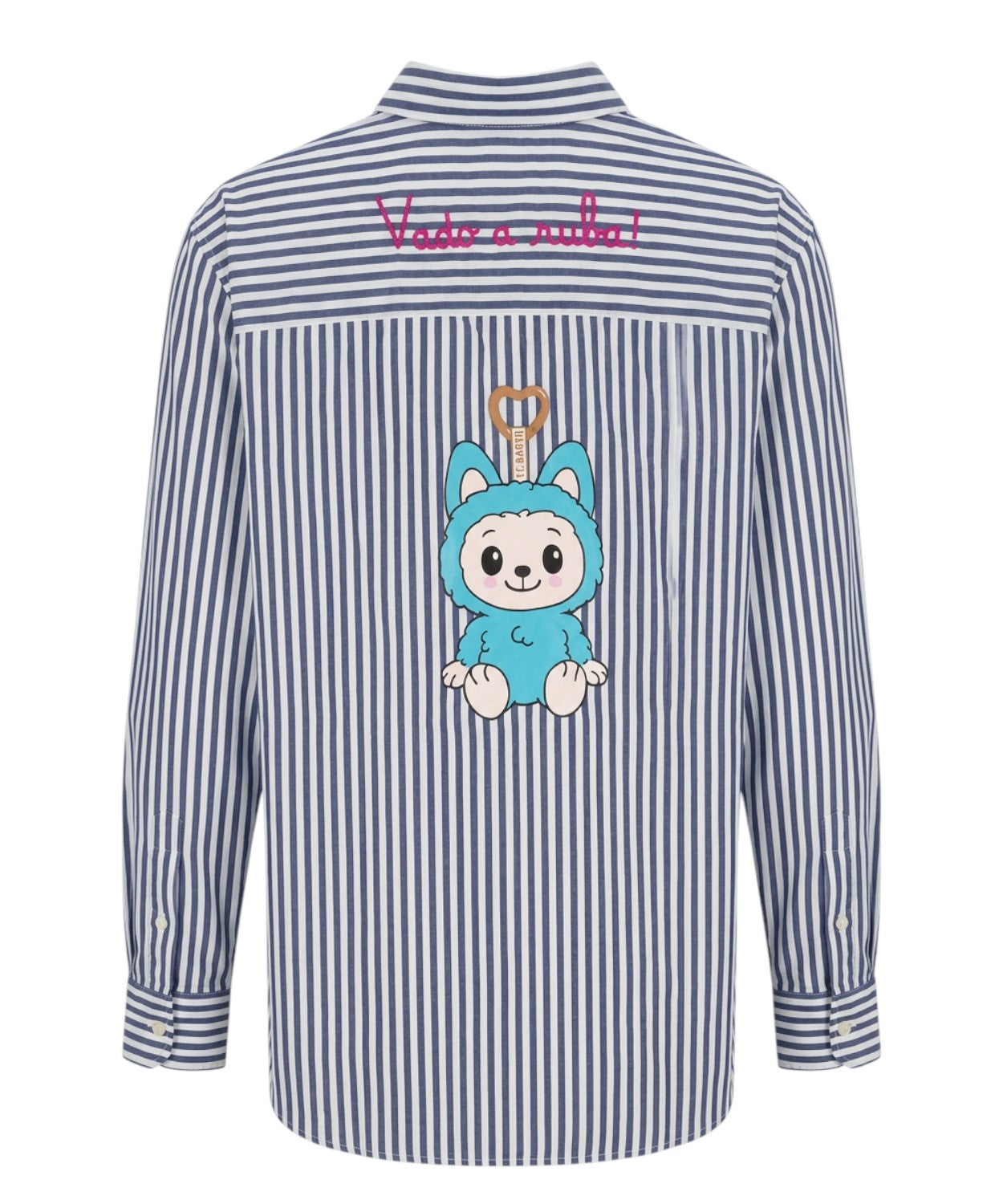 Brigitte Poplin Cotton Shirt with Labubu Embroidery