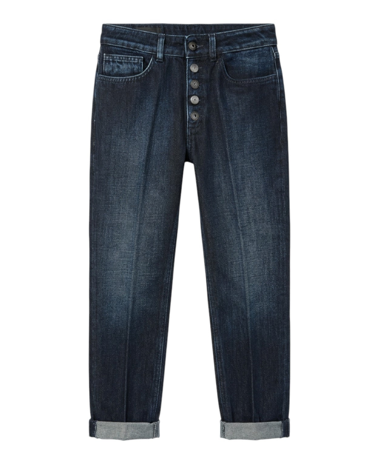 Dondup Koons Jeans Loose Fit Denim med Smykkeknapper