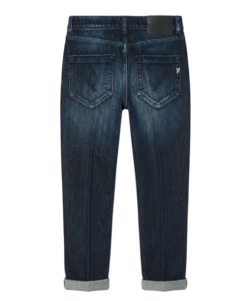 Dondup Koons Jeans Loose Fit Denim con Bottoniera Gioiello