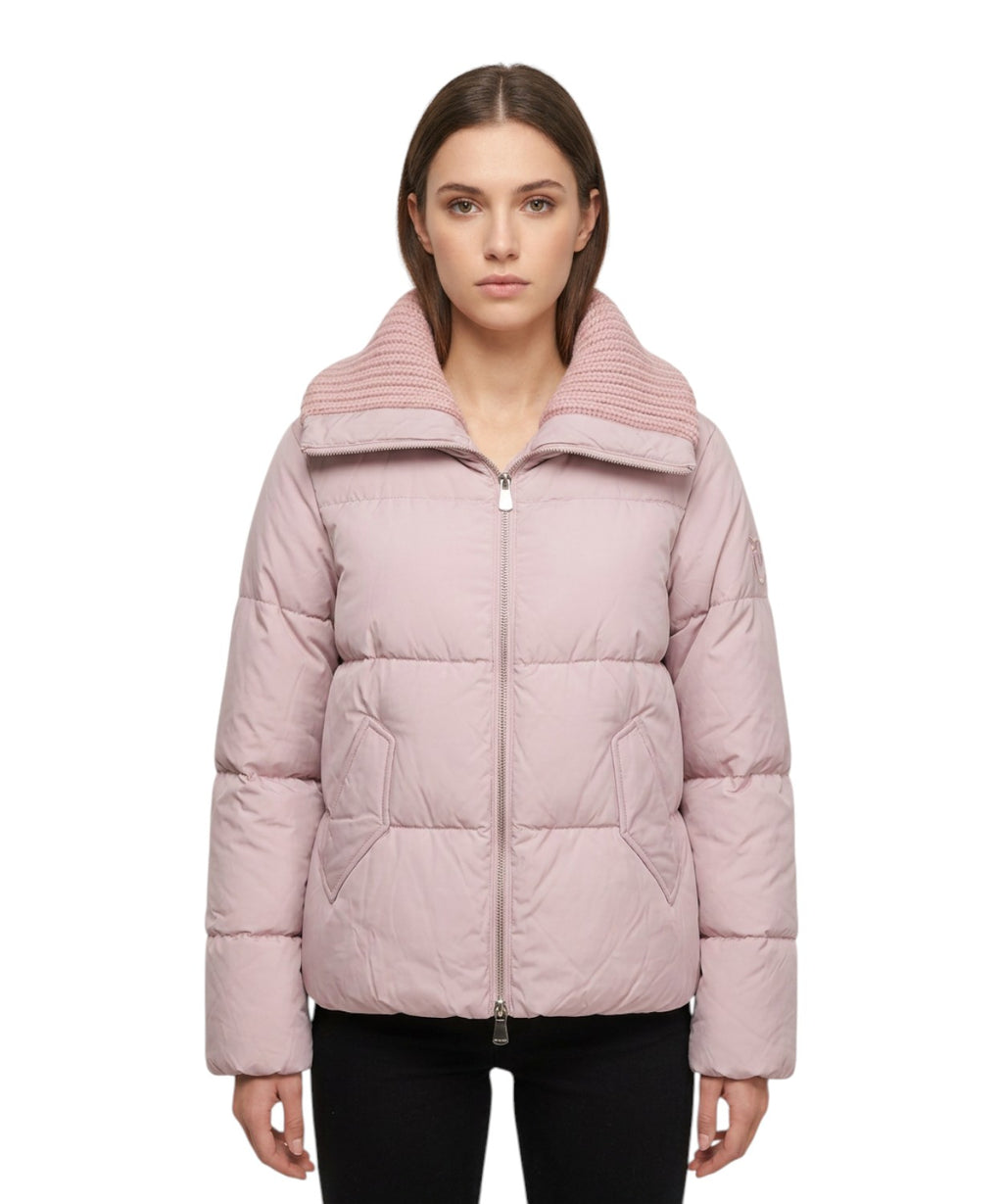 Pinko Dianthus Down Jacket with Padding and Knit Collar