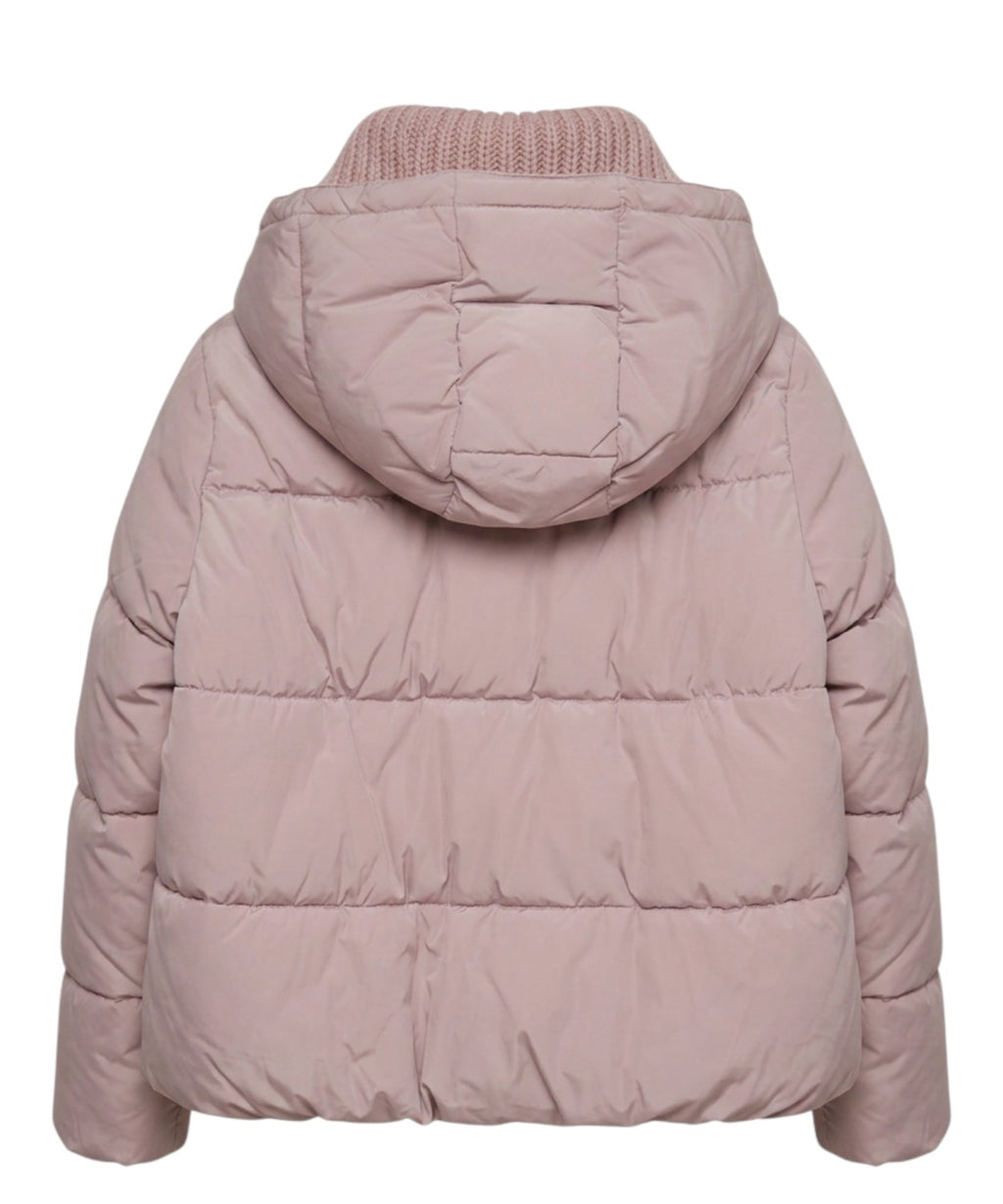 Pinko Dianthus Down Jacket with Padding and Knit Collar